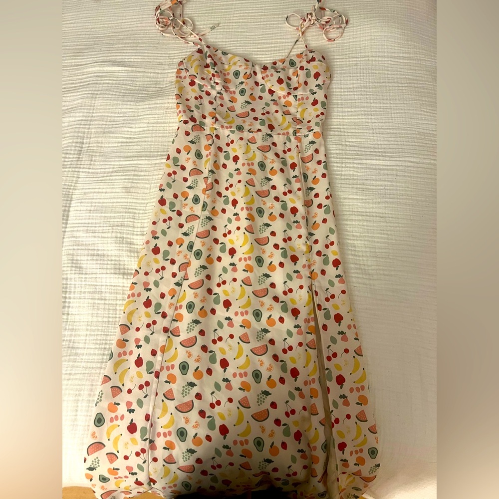Fruit & veggie pattern dress